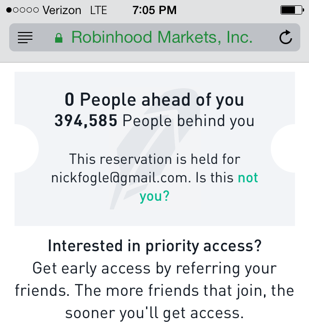 Robinhood App Beta Invite