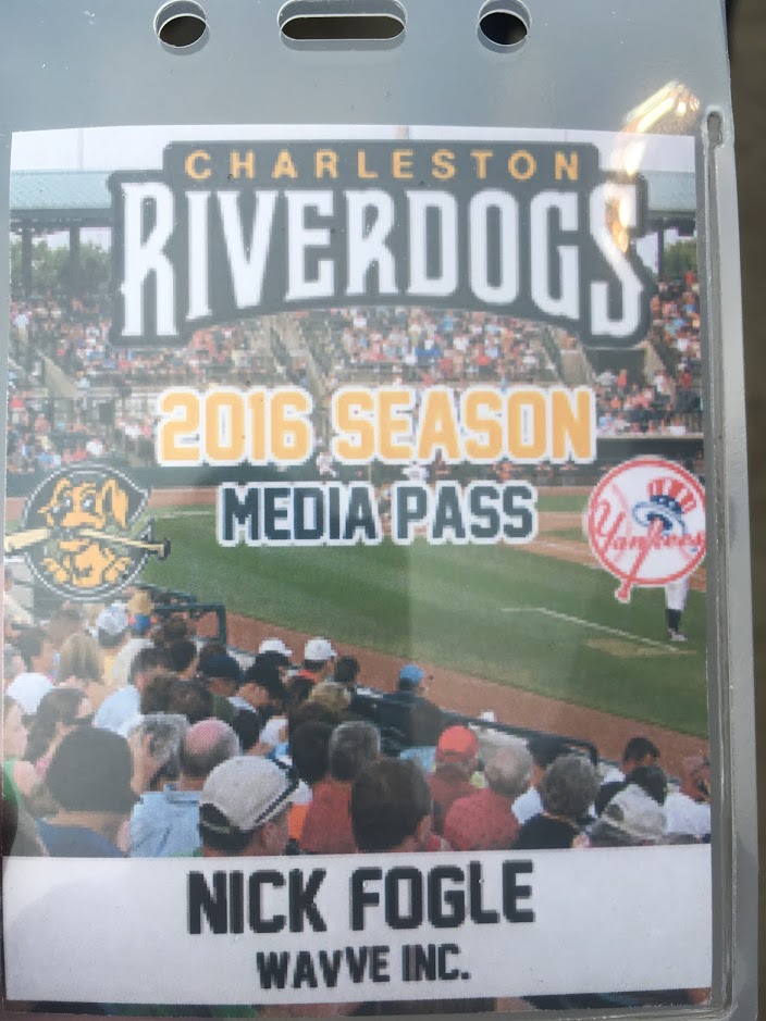 Wavve 2016 Season Charleston Riverdogs Pass