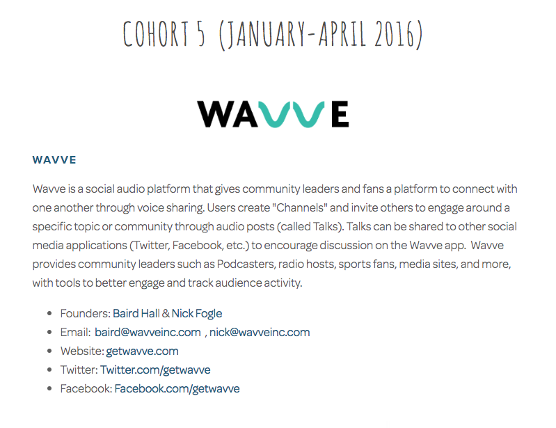 Wavve Startup